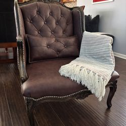 French Design Classic Wingback Chair Freshly Re-Upholstered  