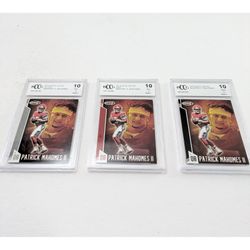LOT OF 3 SAGE Aspire 2019 Patrick Mahomes II Red Silver Black #ASPPM1 Chief BCCG