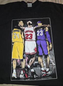 Kobe bryant michael jordan lebron james t-shirt size 3x new $10