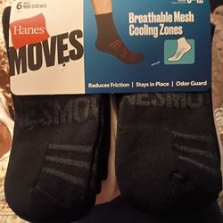 Hanes Moves 6pack socks