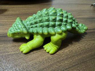 Vintage 1988 Playskool Definitely Dinosaurs Green Ankylosaurus Figure