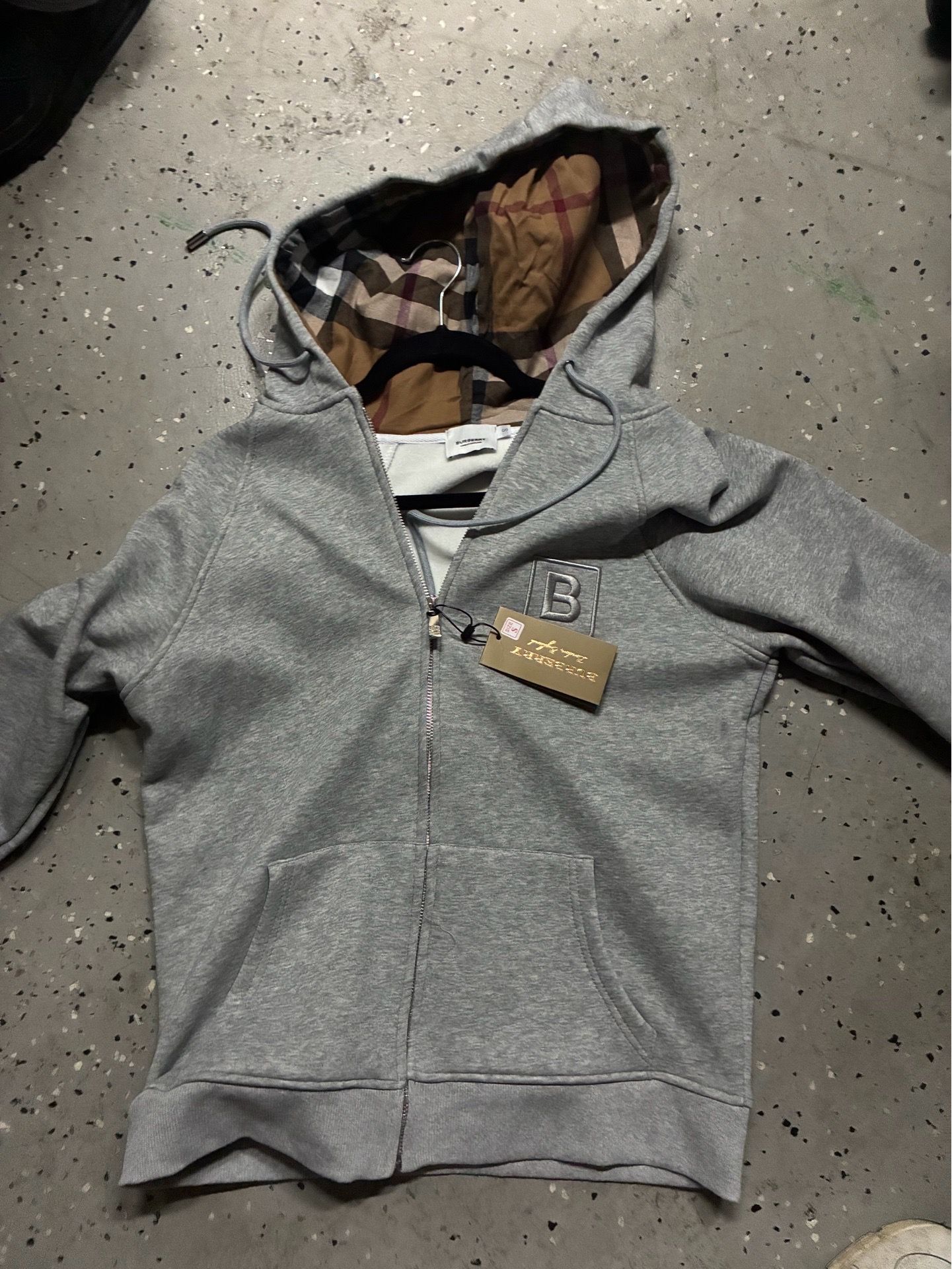 Burberry Zip-up Hoodie S (34-36) New | Mercari Burberry Zip Up