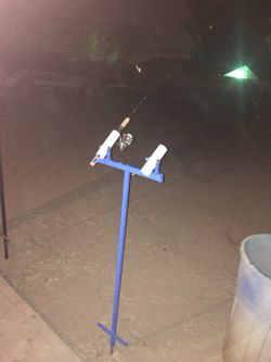 Fishing pole stand 🎣🎣🎣