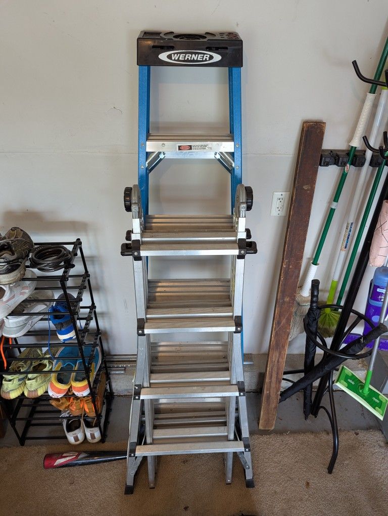 Werner 6’ Heavy Duty Fiberglass Ladder – 250 lb Capacity