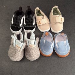4 newborn sized shoes including VANS