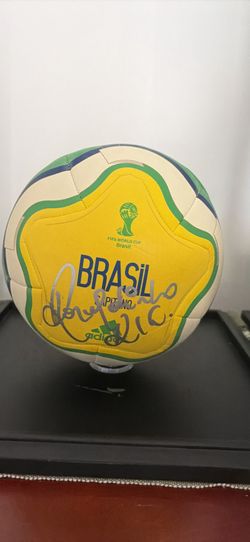 Ronaldinho signed brazuca ball