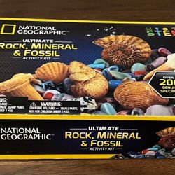 Nat'l Geographic Ultimate Rock Mineral & Fossil Activity Kit Educational Fun 8+