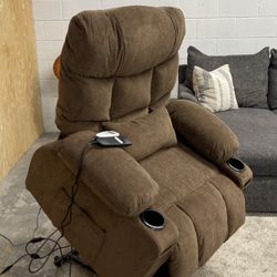 Power Lift Recliner with Massage, Heat and Cup Holders