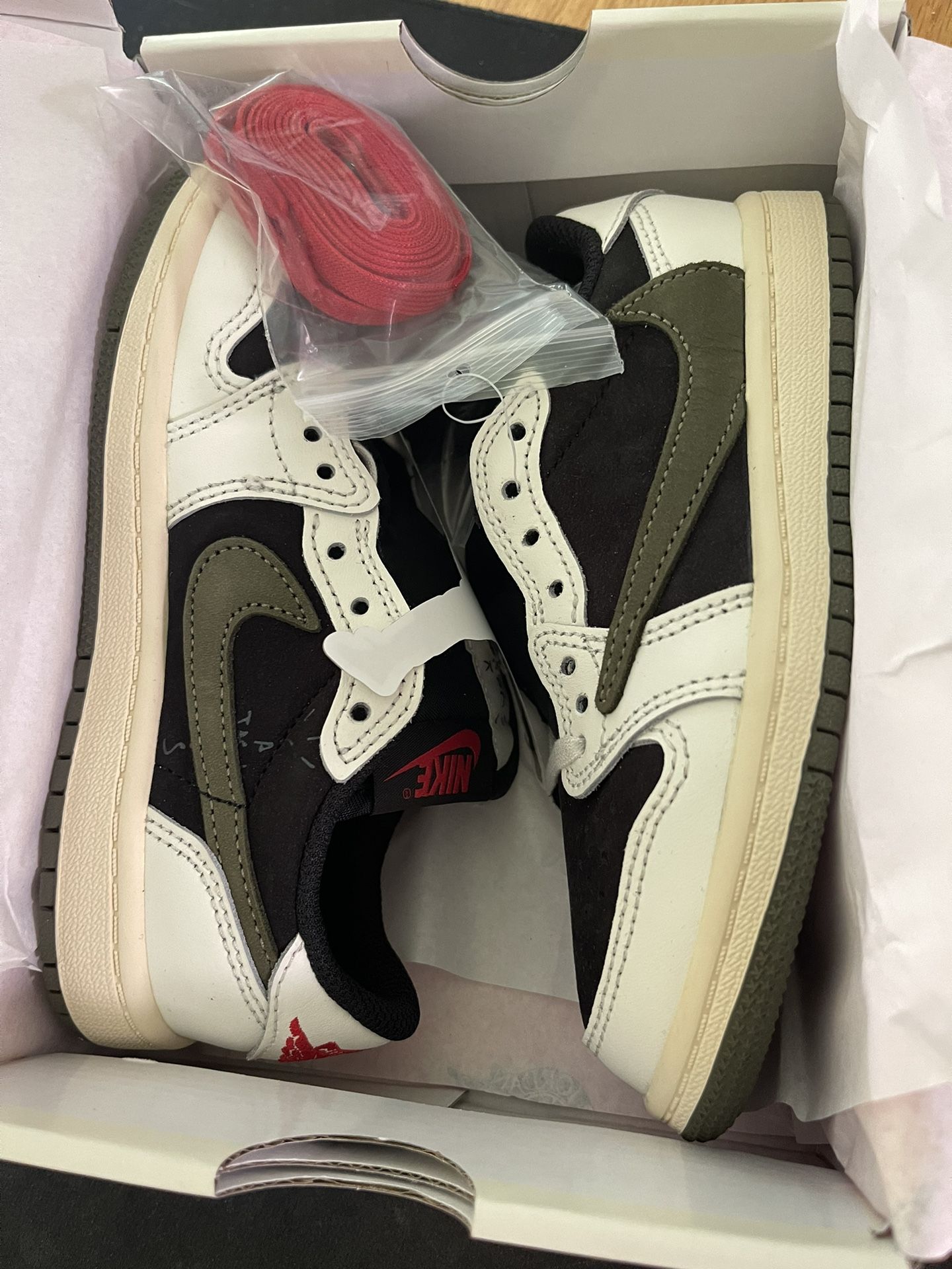 Size 12C Nike Air Jordan 1 Retro Low OG SP Travis Scott Olive PS