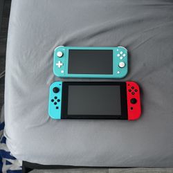Nintendo switch ( red/blue joy-con) , Nintendo switch lite ( blue ) price is negotiable 