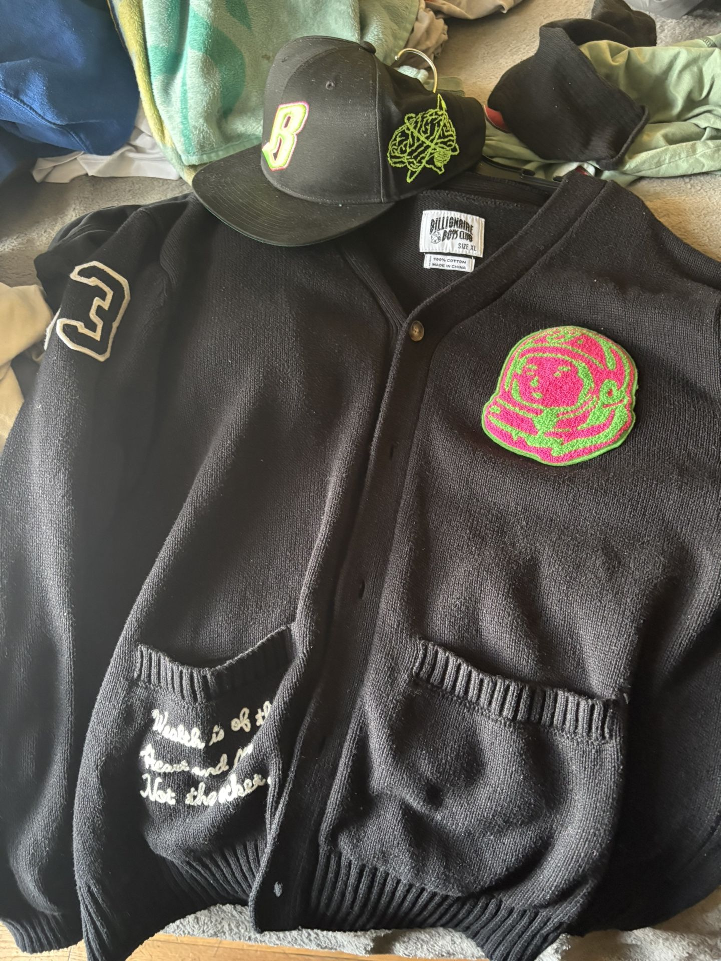 Billionaire Boys Club Cardigan With Hat.