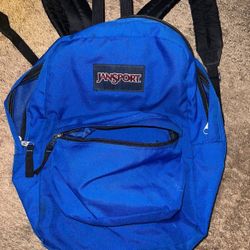 blue jansport backpack 