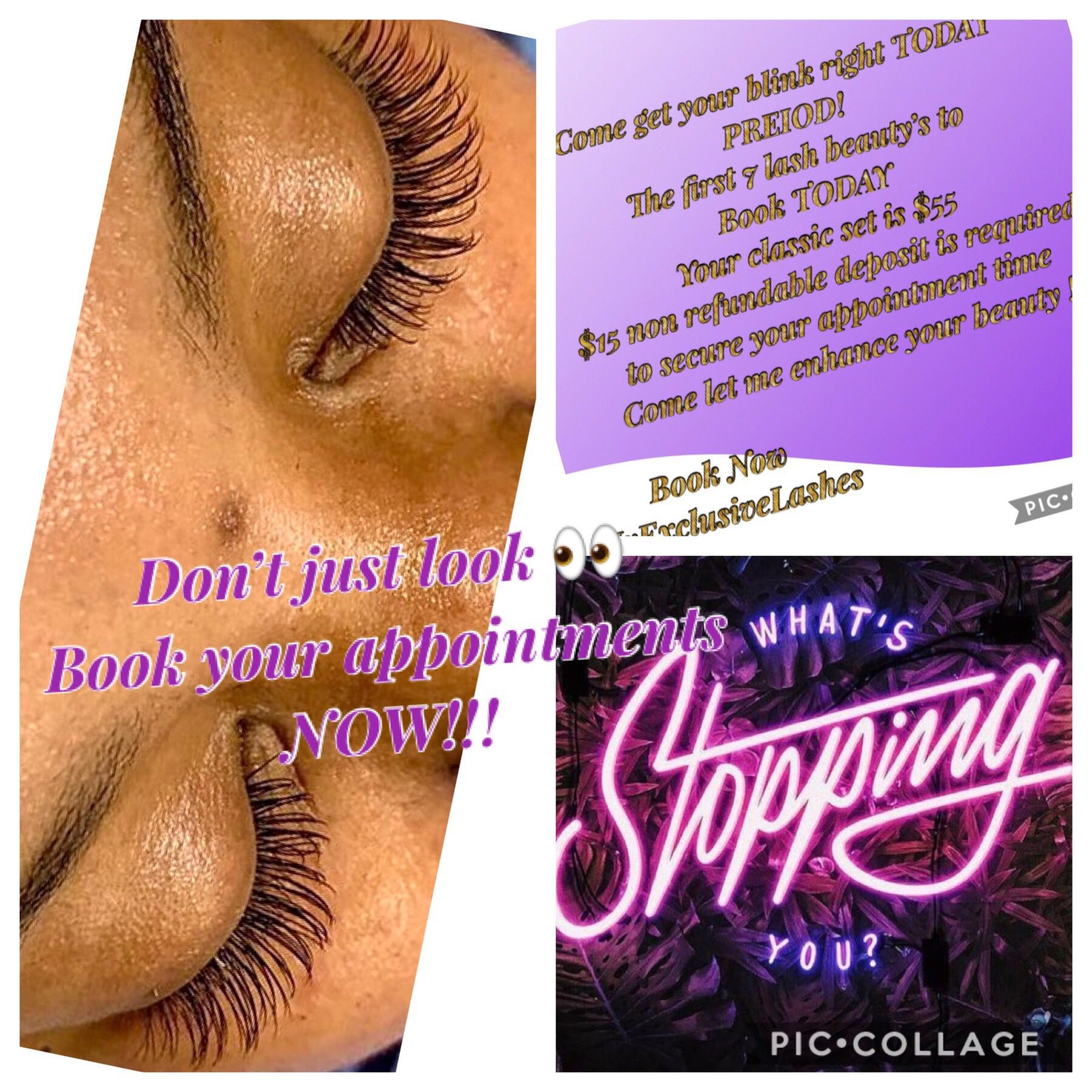 Mink eyelash extensions today