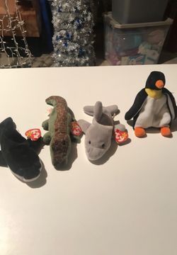 Ty Beanie babies splash Ally flash and waddle