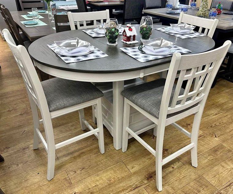 New 5Pc Counter Height Dining Set 