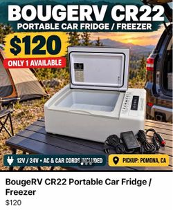 BougeRV Portable Car Refrigerator Freezer – New