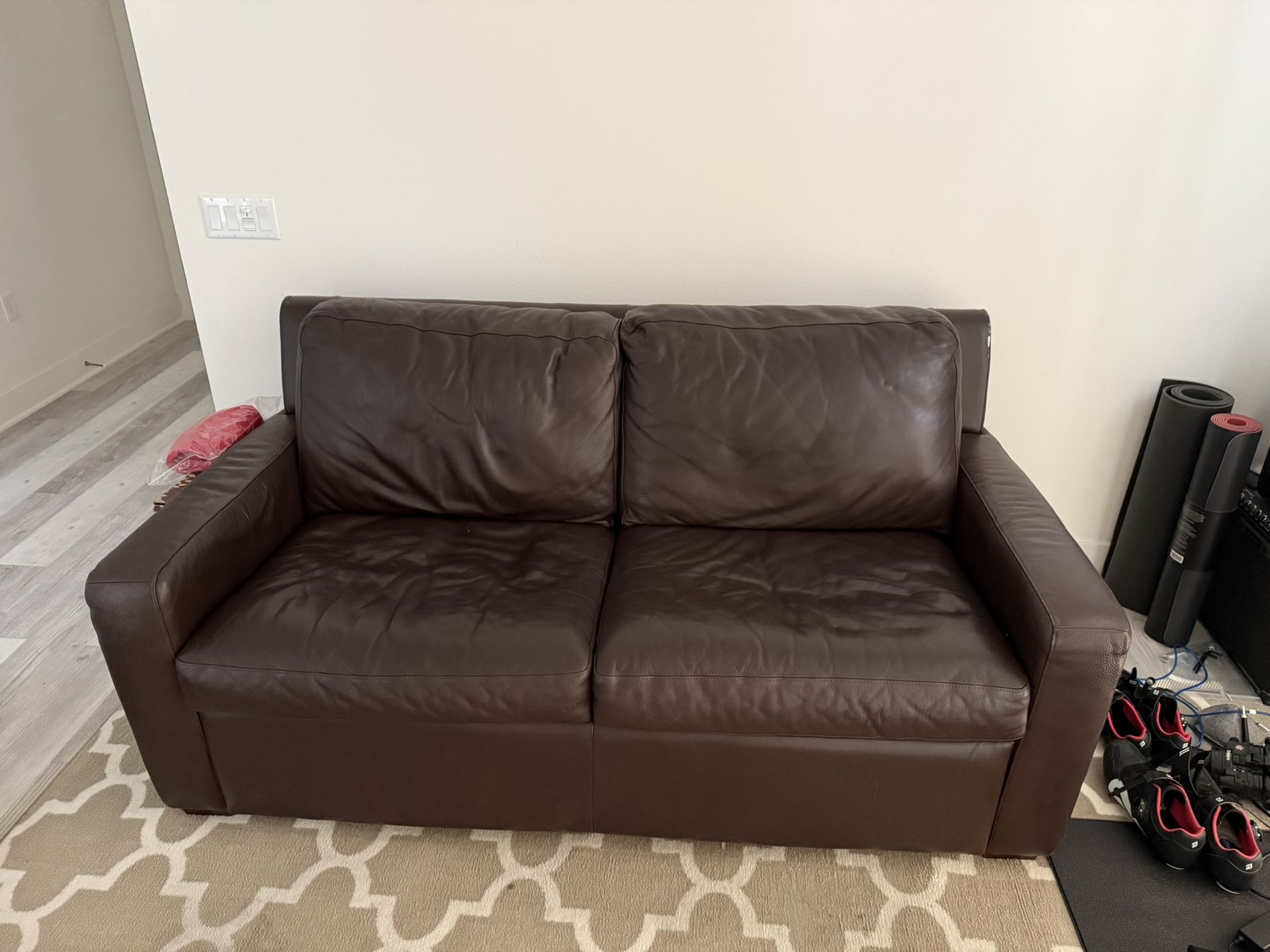 Leather Couch With Pull Out Queen