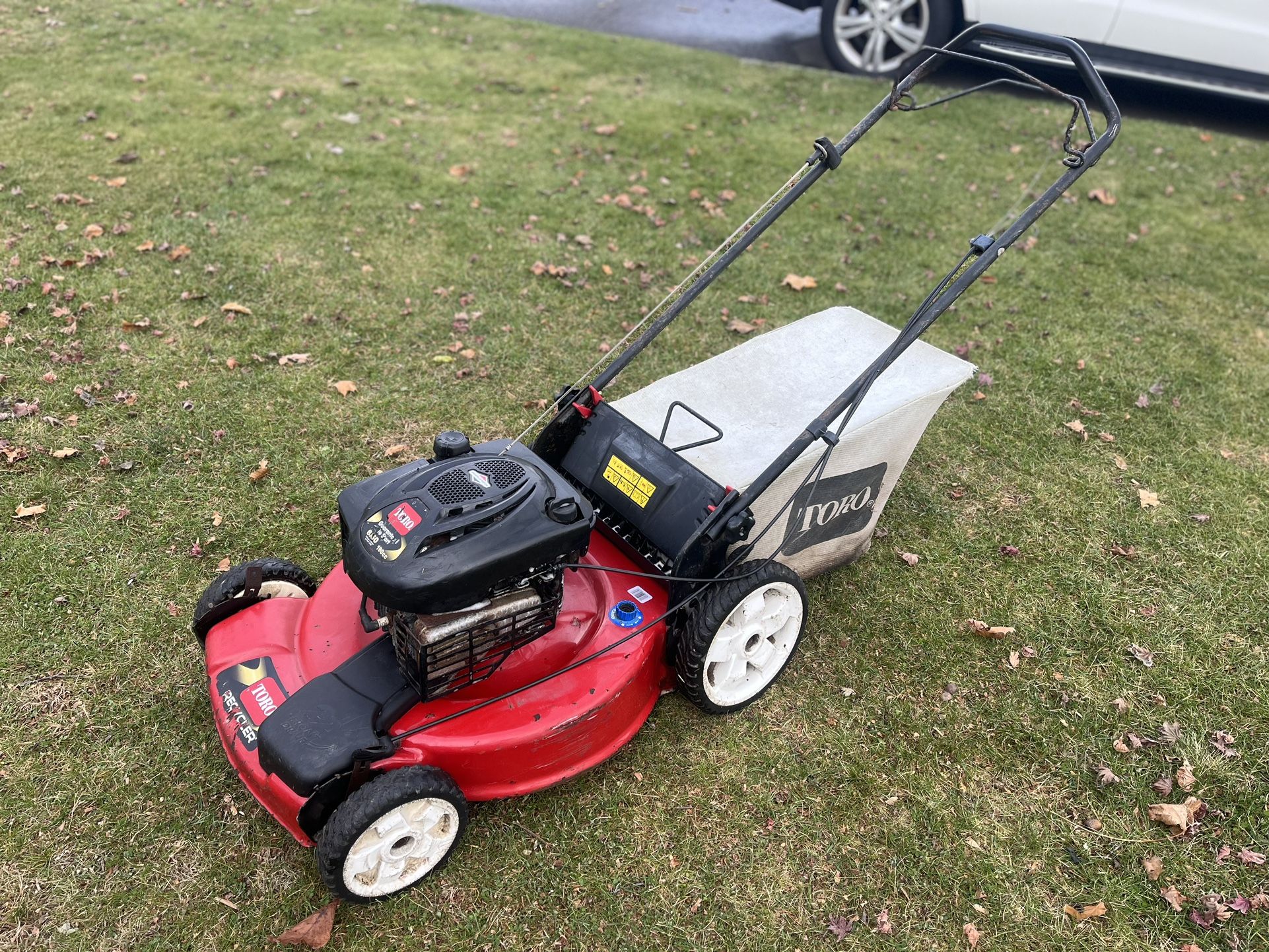 Toro Recycler 22” Briggs 6.50 Quantum Auto Choke Front Self Propelled Lawnmower W/bagger Bag