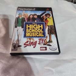 DISNEY HIGH SCHOOL MUSICAL SING IT PLAYSTATION 2 PS2 COMPLETE GAME 