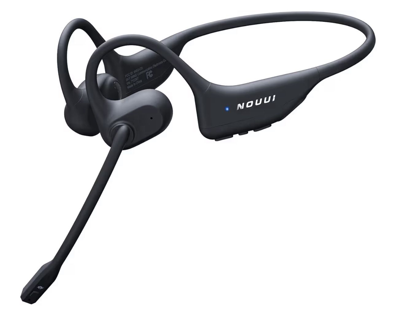 New Open Ear Headphones with Mic, Dual Connection Bluetooth Headset with Microphone (AI Noise Cancelling), Bluetooth 5.3 Headphones with Mic, Sweatpro