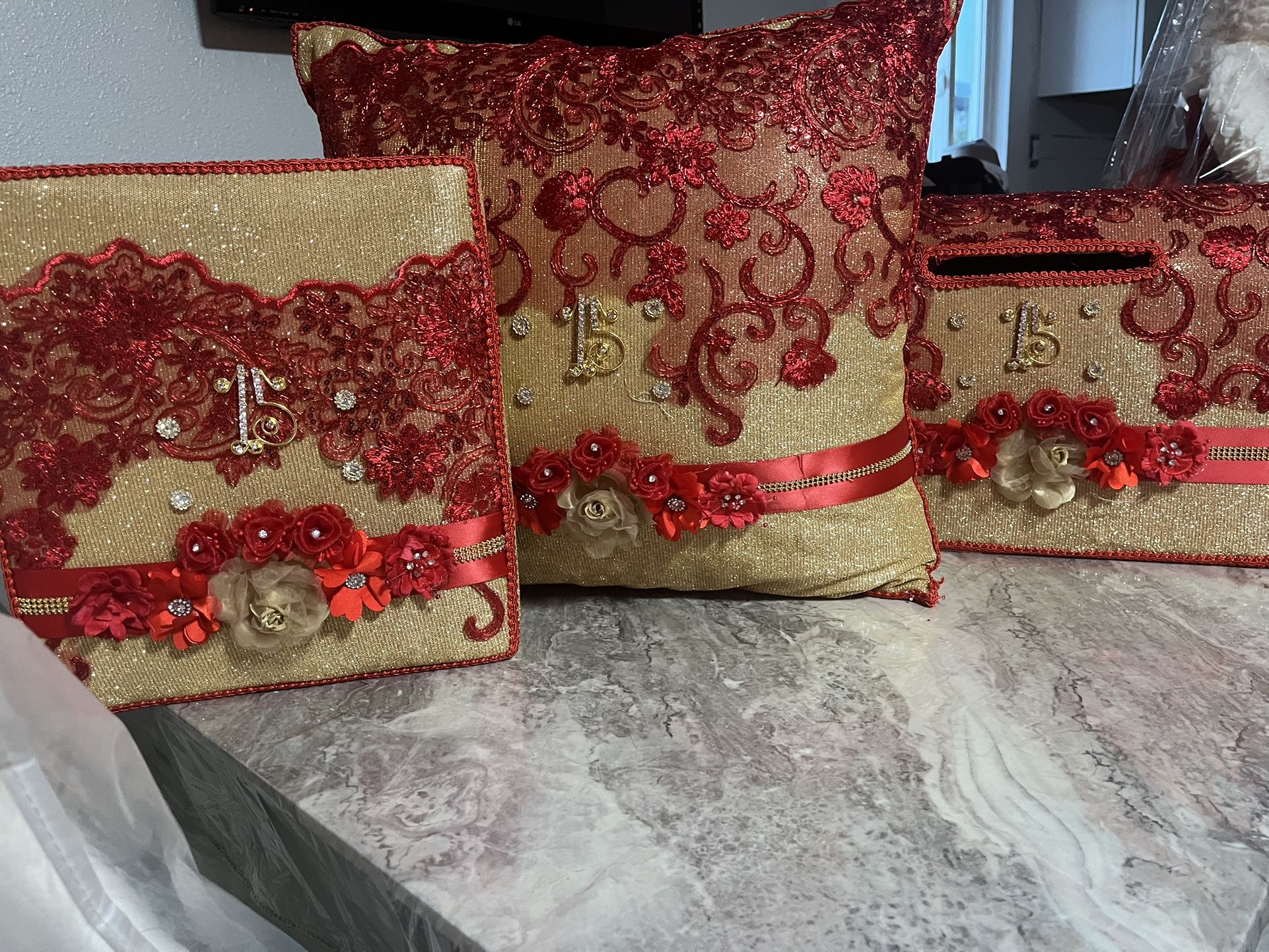 Heel Pillow, Signature Book, And Money Box