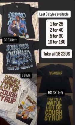 Cough syrup shirts