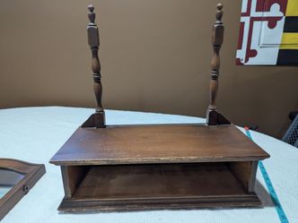 Antique shaving table top mirror