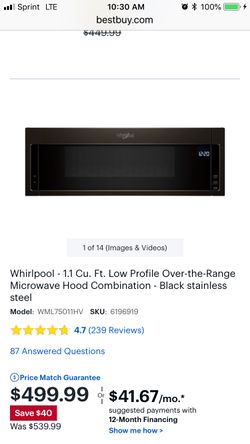 Whirpool microwave