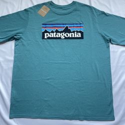 New Men Patagonia P6 Classic Logo Responsibili Tee Crew Neck T-shirt Top XL