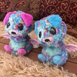 2 PUPPY Hatchimal 6" BLUE & Pink  Interactive Toy Spin Master