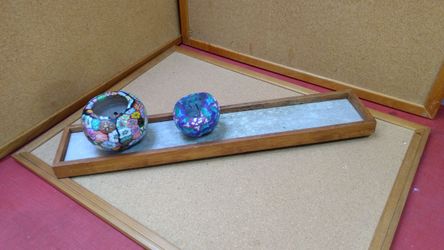 Bamboo candle tray