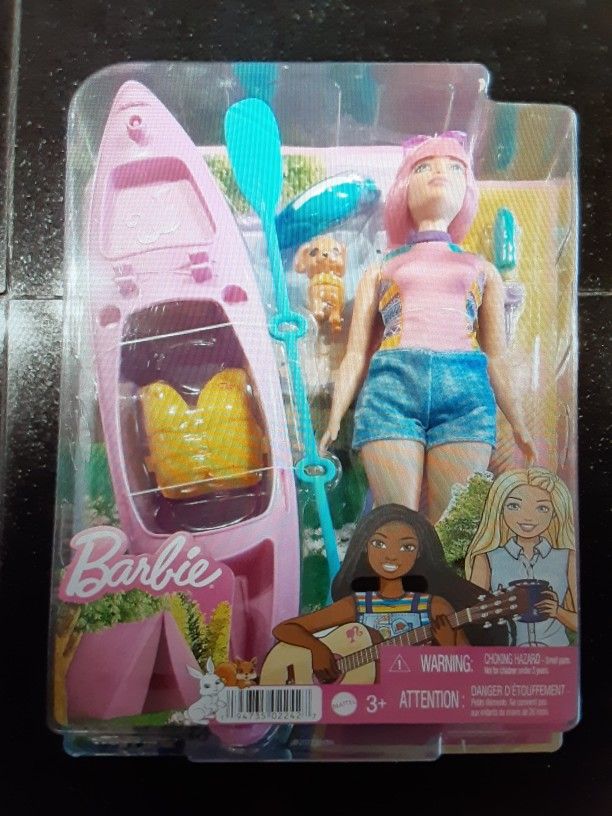 Barbie Camping Doll With Canoe