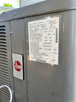 Rheem 13AJN36A01 Outdoor AC Condenser Unit