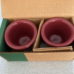 BN Longaberger Pottery 2-pack Votives