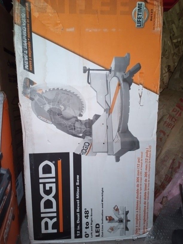 Ridgid 12in Dual Bevel Miter Saw