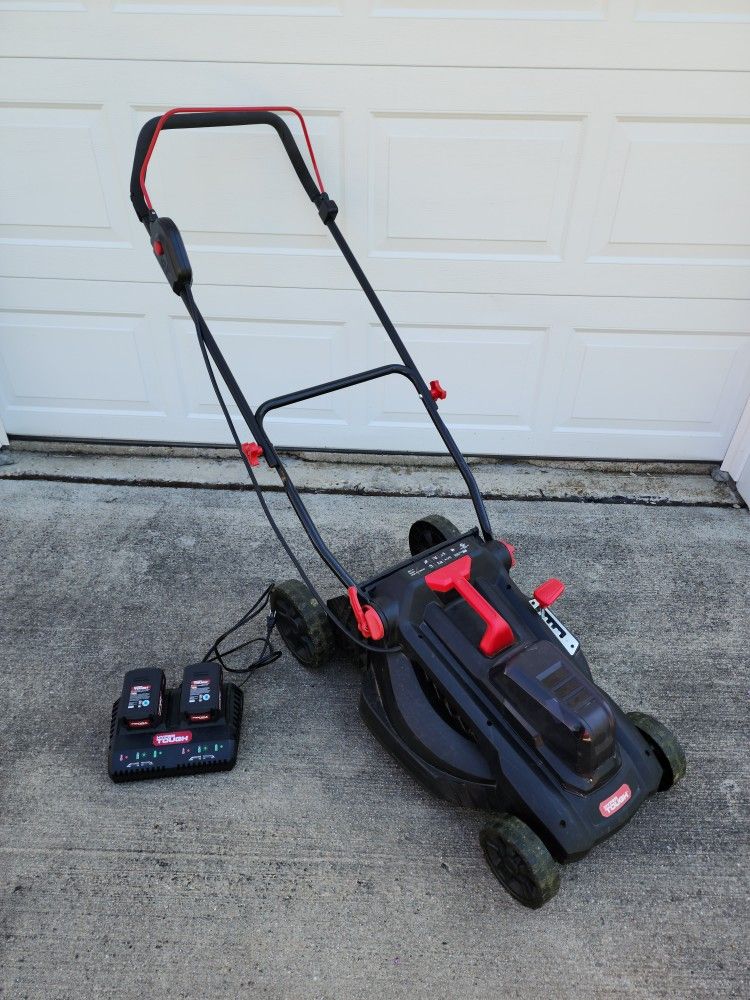 40V Cordless 16-in. Electric Lawn Mower, two 4.0Ah Batteries and Quick Charger Included