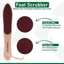Wooden Double Sided Foot Filer And Scrubber 