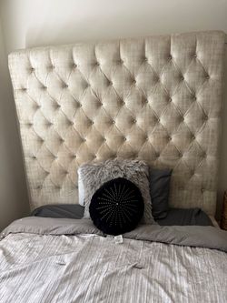 Queen Size Upholstered Bed + Mattress