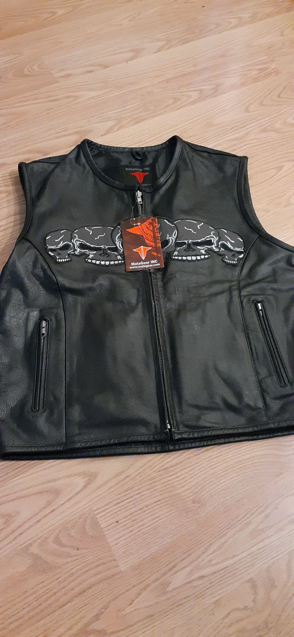 Brand New Leather Motorcycle Vest