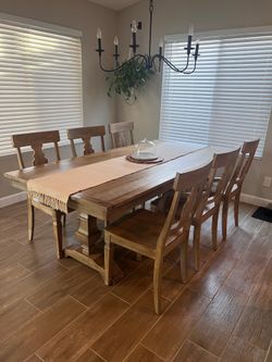Dining table and chairs