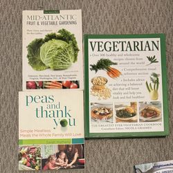 Vegetarian Gardening And Cook Books 