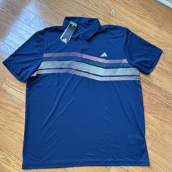 NWT Adidas men’s navy polo shirt Size XL