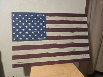 American wooden flag