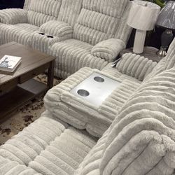 Sofa Velvet Recliners Power 999 furniture mattress appliance 0-99 down no credit needed no intrest financing available deals 