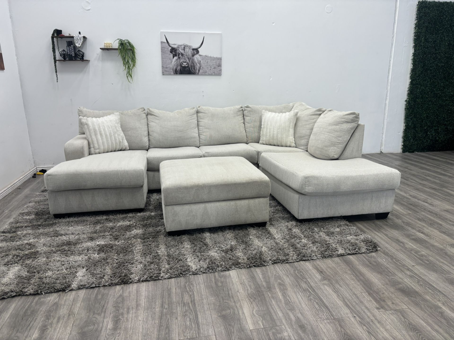 White Sectional Couch - Free Delivery