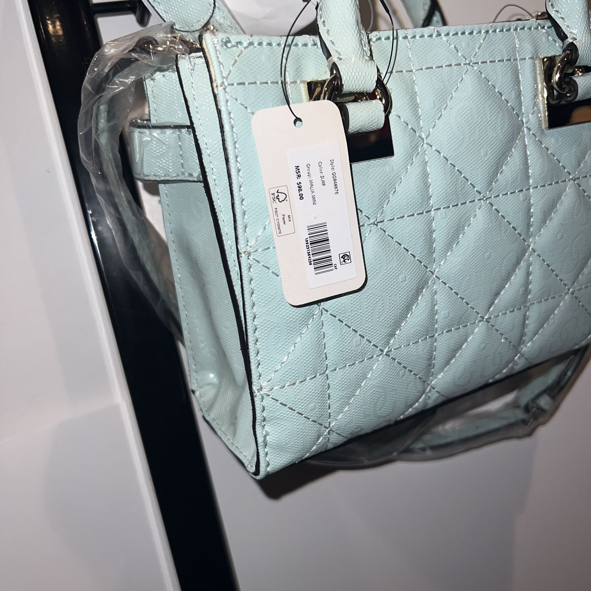New Turquoise Guess Purse Bag Crossbody Handbag NWT Surf Malia Mini GG848876