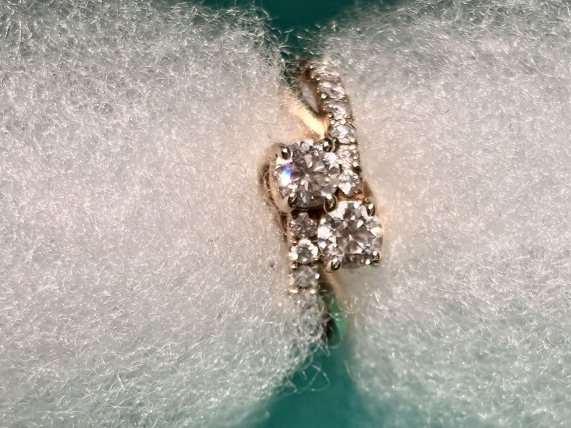 14K Yellow Gold Ever Us Diamond Ring | Two-Stone Swirl Design |
