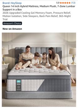 HeySleep Queen 14-Inch Hybrid Mattress