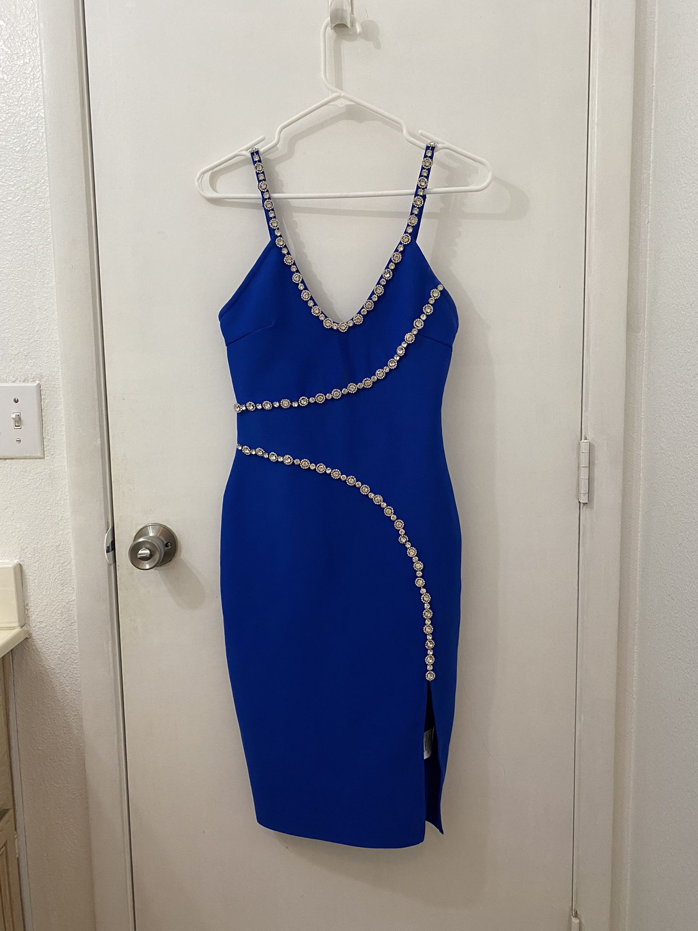 Party Dress , Royal Blue, Medium 