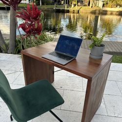 Beautiful solid Wood Crate and Barrel CB2 Desk Or Console - 35 Inches length 